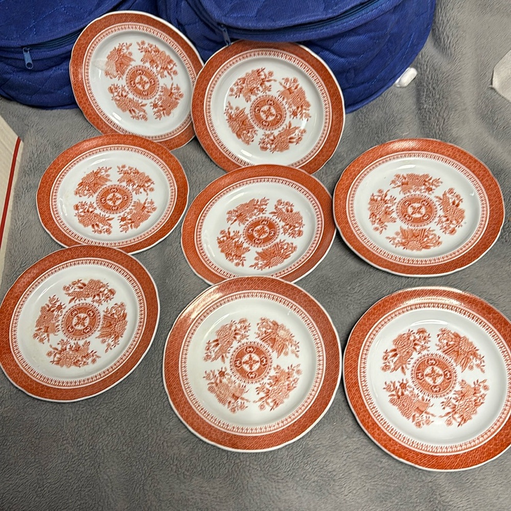 8 Spode Fitzhugh red 6 inch dessert plates
